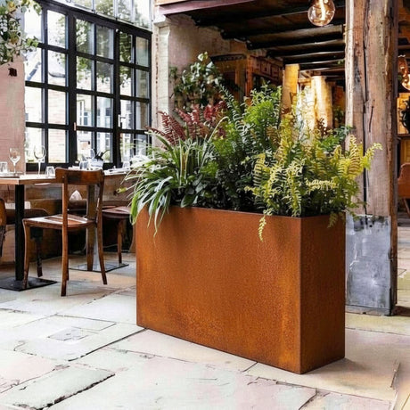 Galvanised Matte Trough Metal Planter - 90cm x 82cm