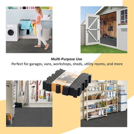 Alpha Tile Interlocking Recycled Rubber Floor Tile 30cm x 30cm