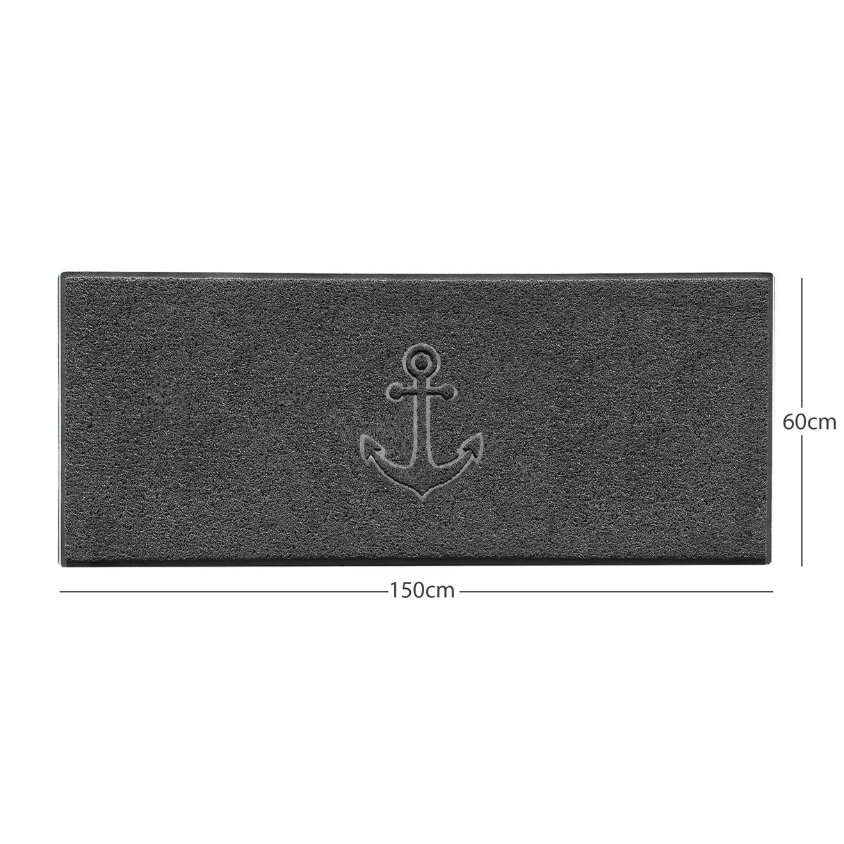 "Anchors Away" Grey Spaghetti Door Mat