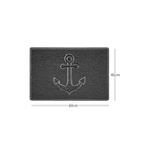 "Anchors Away" Grey Spaghetti Door Mat