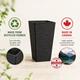 Avondale Black Seagrass Recycled Rubber Plant Pot