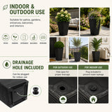 Avondale Black Seagrass Recycled Rubber Plant Pot
