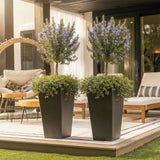 Avondale Black Smooth Recycled Rubber Plant Pot