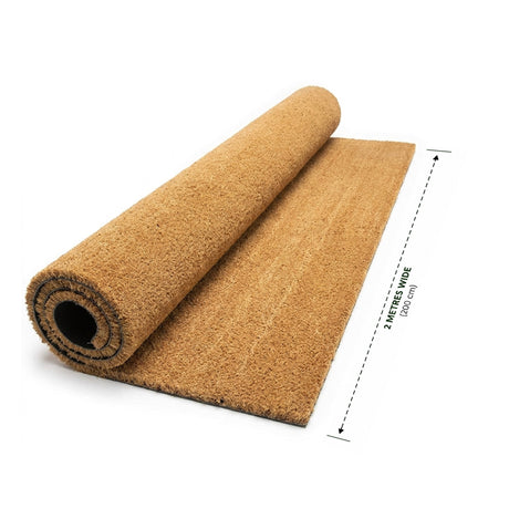 Natural Coconut Coir Entrance Matting - 1m and 2m Wide Rolls
