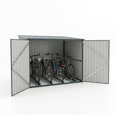 Metal Bike Shed for Up to 4 Bikes