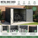 Metal Bicycle Storage Shed for Up to 4 Bikes