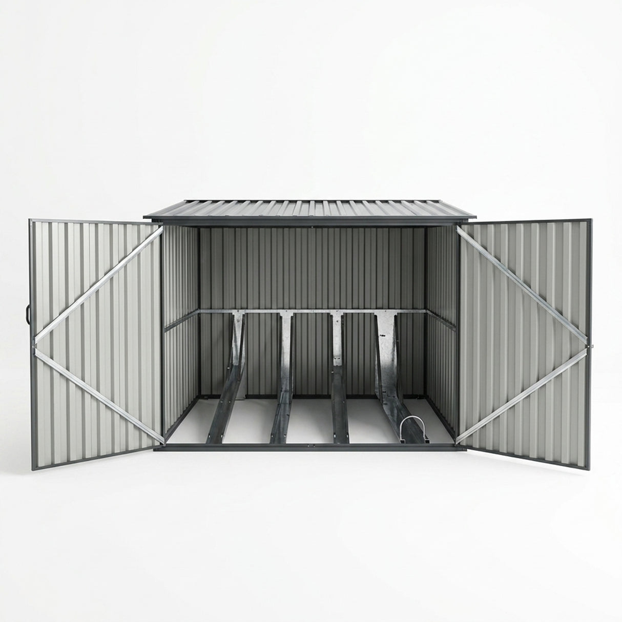 Metal Bicycle Storage Shed for Up to 4 Bikes