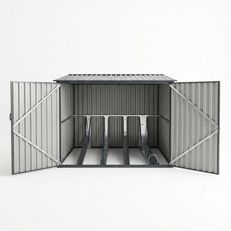 Metal Bike Shed for Up to 4 Bikes
