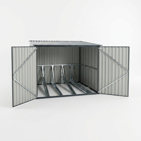 Metal Bike Shed for Up to 4 Bikes
