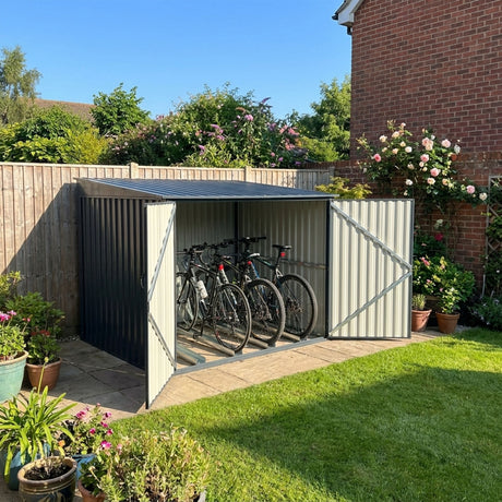 Metal Bike Shed for Up to 4 Bikes