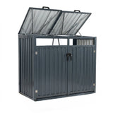 Outdoor Metal Garbage Bin Shed