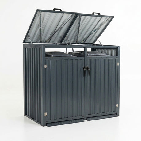 Outdoor Metal Garbage Bin Shed
