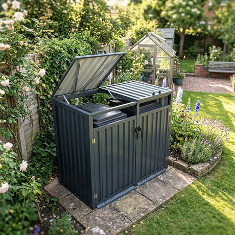 Outdoor Metal Garbage Bin Shed