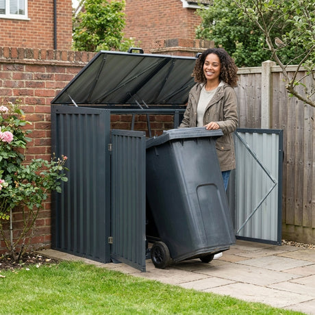 Outdoor Metal Garbage Bin Shed