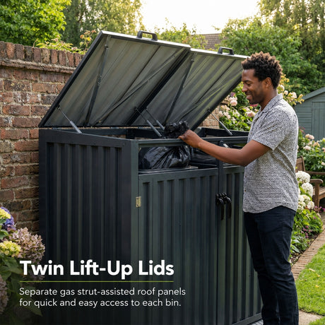 Outdoor Metal Garbage Bin Shed