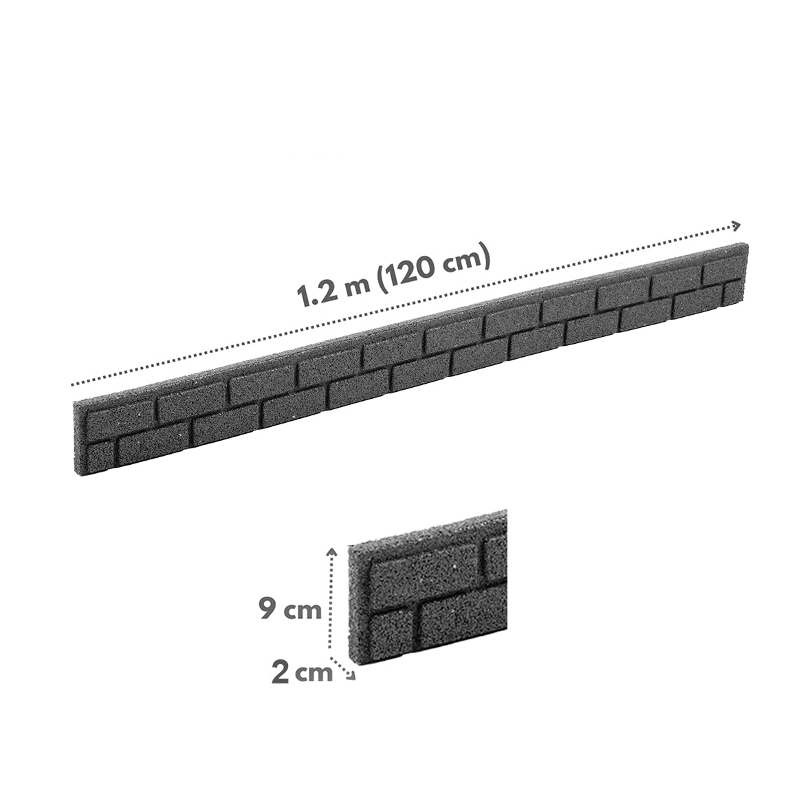 Recycled Rubber Lawn Edging Ultra Curve Bricks Border