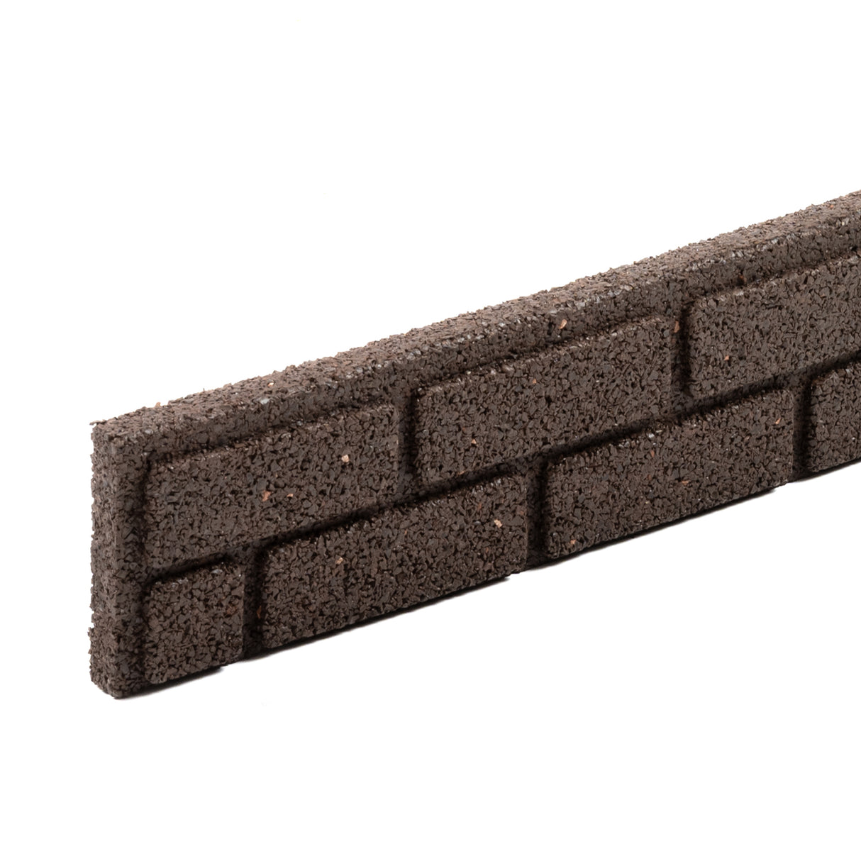 Recycled Rubber Lawn Edging Ultra Curve Bricks - Earth