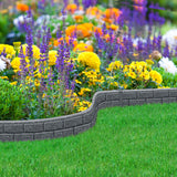 Recycled Rubber Lawn Edging Ultra Curve Bricks - Grey