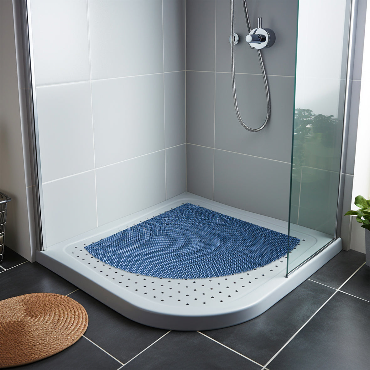 Reversible Dual-Colour Shower Mat - Quadrant Shower