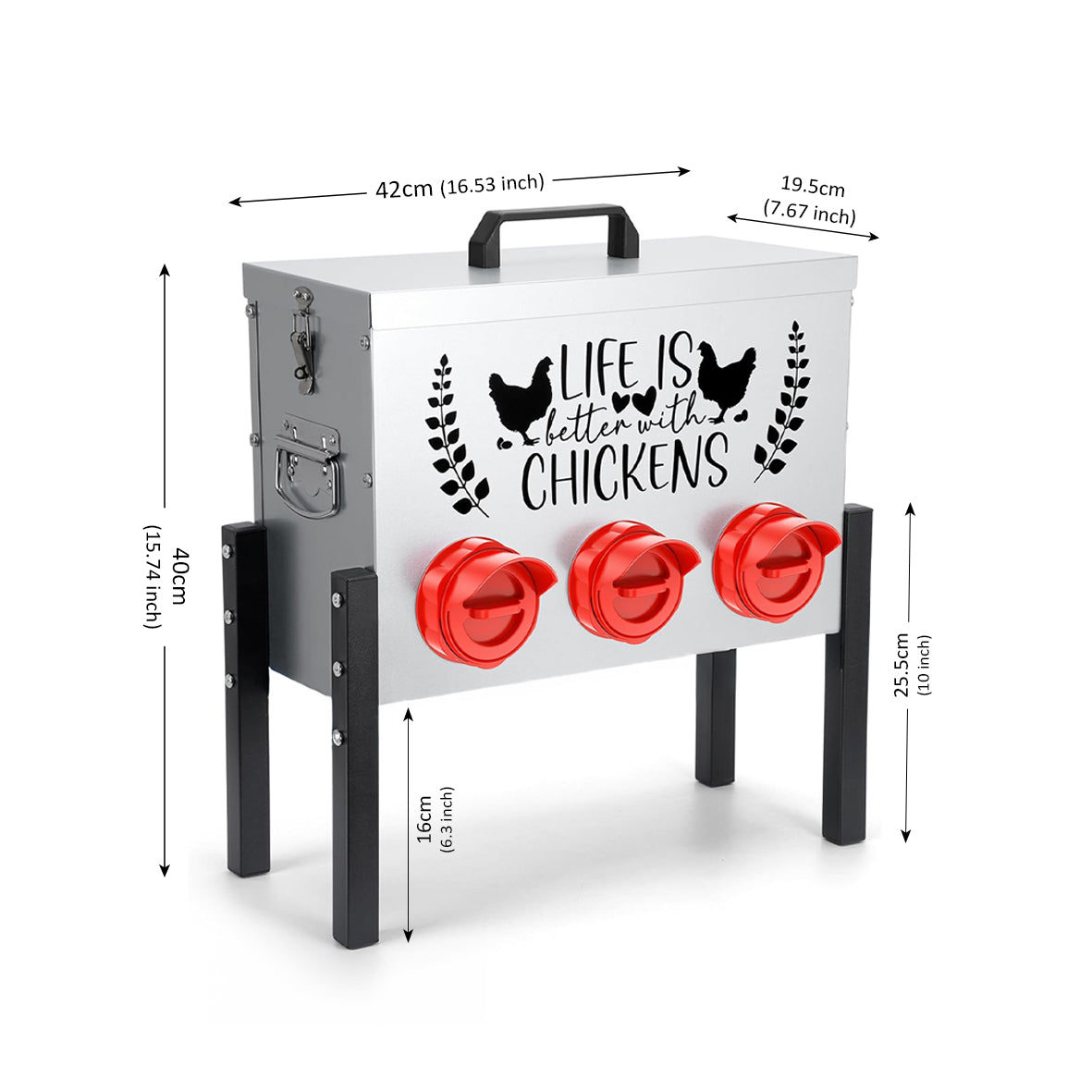 Metal Chicken Feeder – Stylish, Durable & Convenient