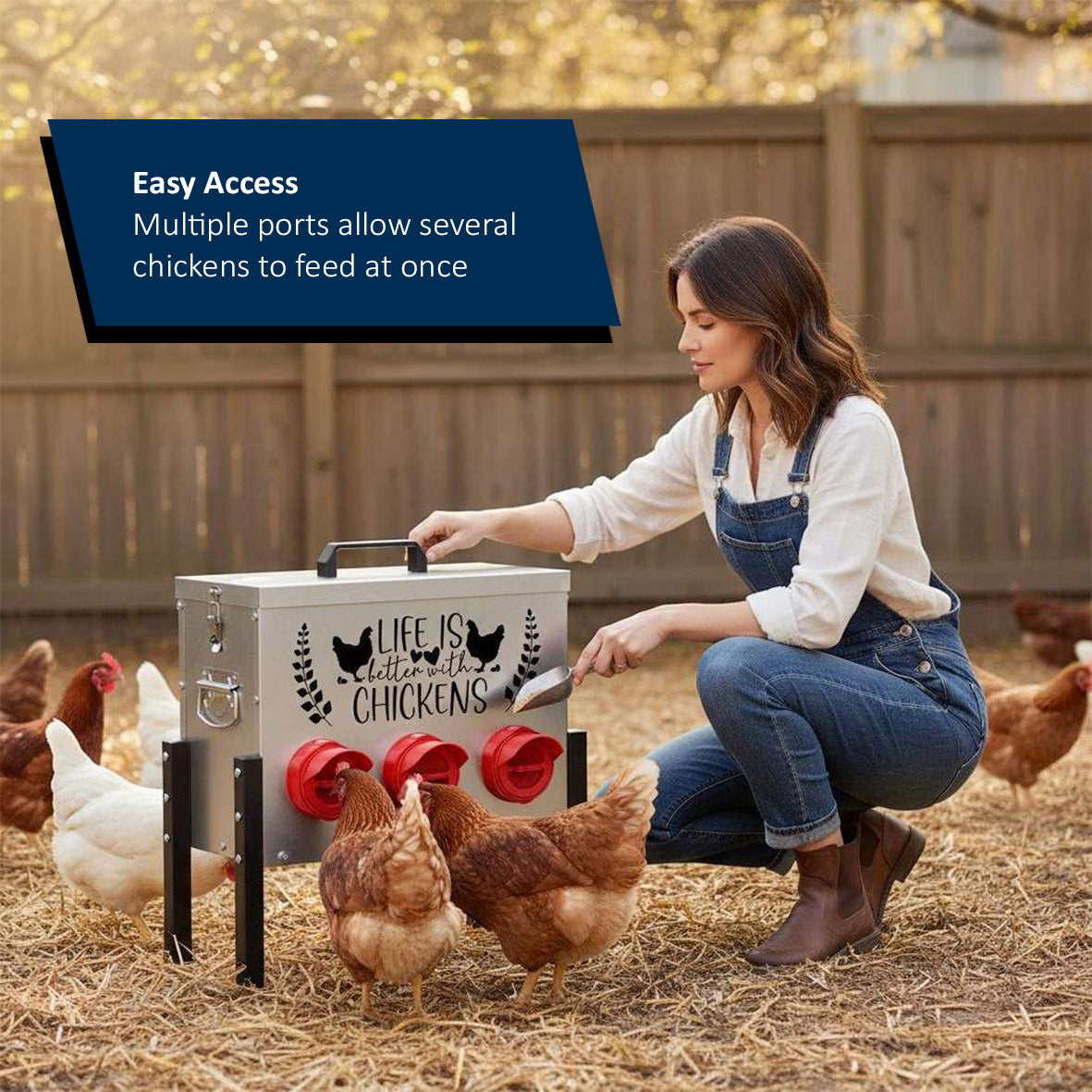 Metal Chicken Feeder – Stylish, Durable & Convenient