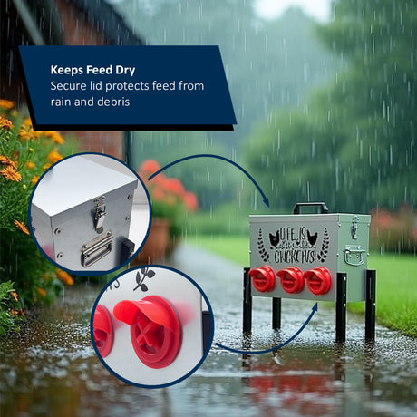 Metal Chicken Feeder – Stylish, Durable & Convenient