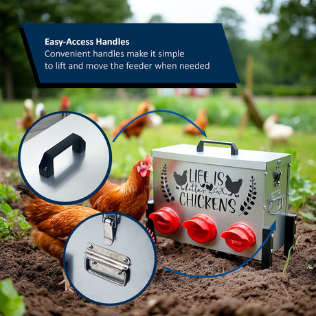 Metal Chicken Feeder – Stylish, Durable & Convenient