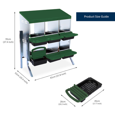 Metal Chicken Nest Box – Sturdy, Hygienic & Organised