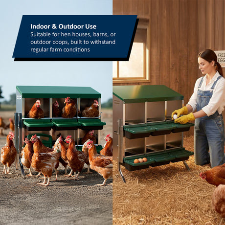 Metal Chicken Nest Box – Sturdy, Hygienic & Organised