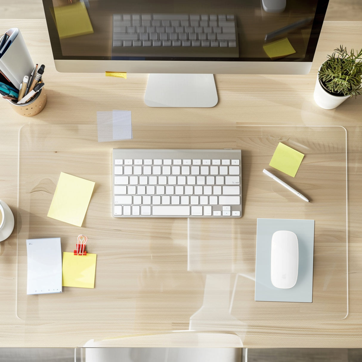 PVC Clear Desk Mat Table Cover - Transparent