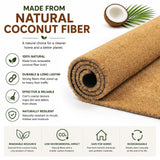 Natural Coconut Coir Entrance Matting - 1m and 2m Wide Rolls