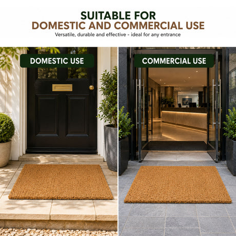 Natural Coconut Coir Entrance Matting - 1m and 2m Wide Rolls