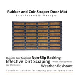 Rubber and Coir Scraper Door Mat 75cm X 45cm