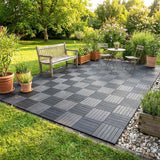 Cosmo Garden Patio Cosmopolitan Decking Tiles - Dark Grey - Pack of 10