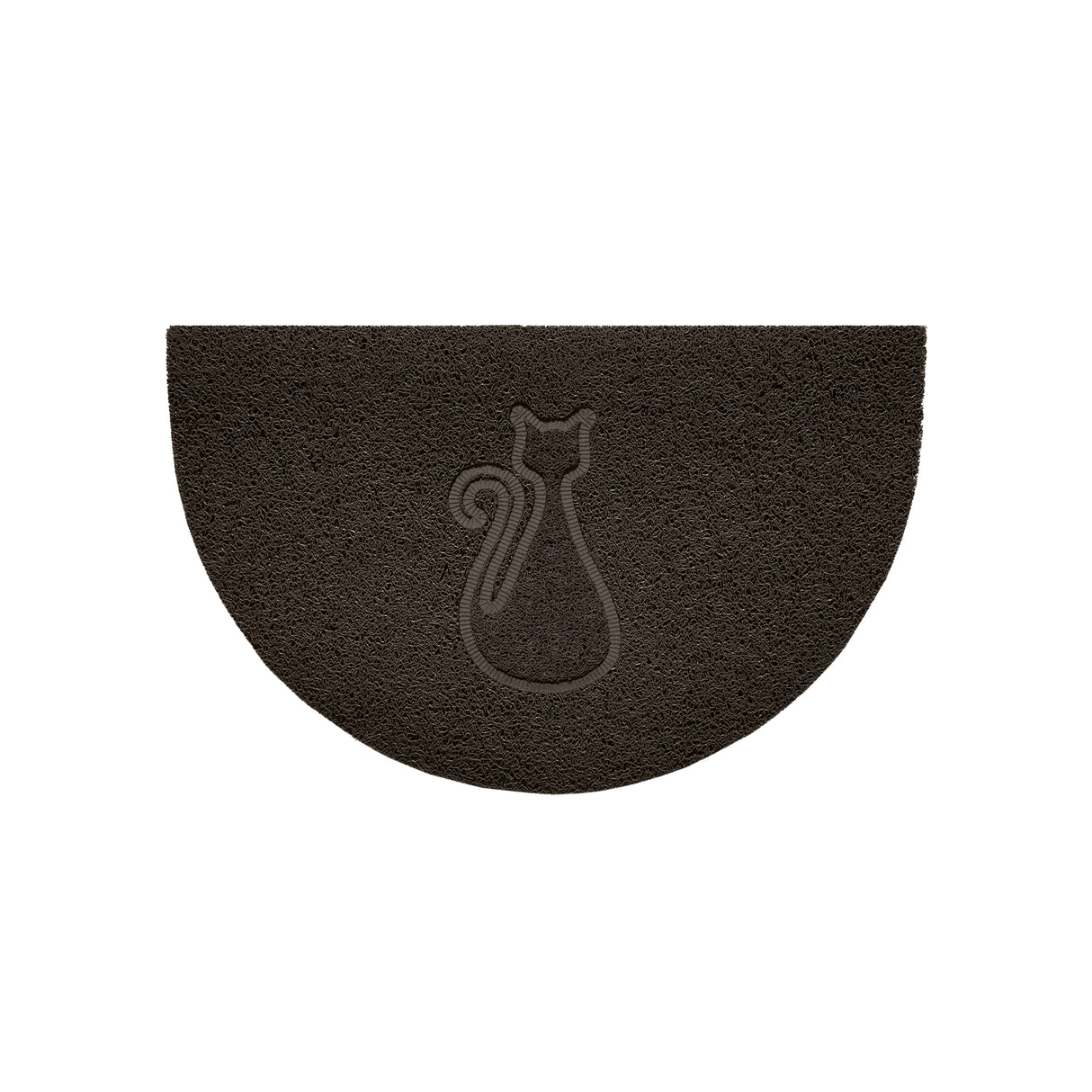 Cat Embossed Halfmoon Indoor/Sheltered Outdoor Spaghetti Doormat