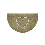 Heart Embossed Halfmoon Indoor/Sheltered Outdoor Spaghetti Doormat
