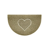 Heart Embossed Halfmoon Indoor and Sheltered Outdoor Spaghetti Doormat