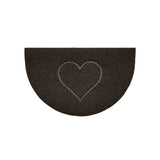 Heart Embossed Halfmoon Indoor/Sheltered Outdoor Spaghetti Doormat