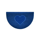 Heart Embossed Halfmoon Indoor/Sheltered Outdoor Spaghetti Doormat