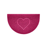 Heart Embossed Halfmoon Indoor and Sheltered Outdoor Spaghetti Doormat