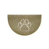 Paw Embossed Halfmoon Indoor/Sheltered Outdoor Spaghetti Doormat