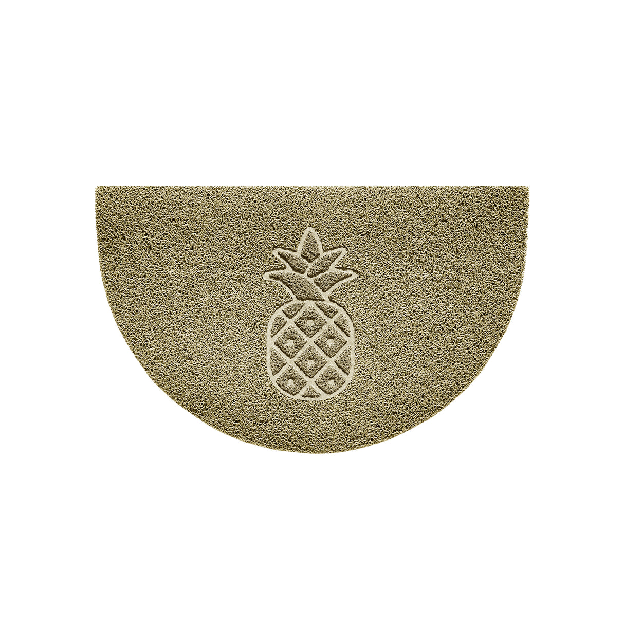 Pineapple Embossed Halfmoon Indoor/Sheltered Outdoor Spaghetti Doormat