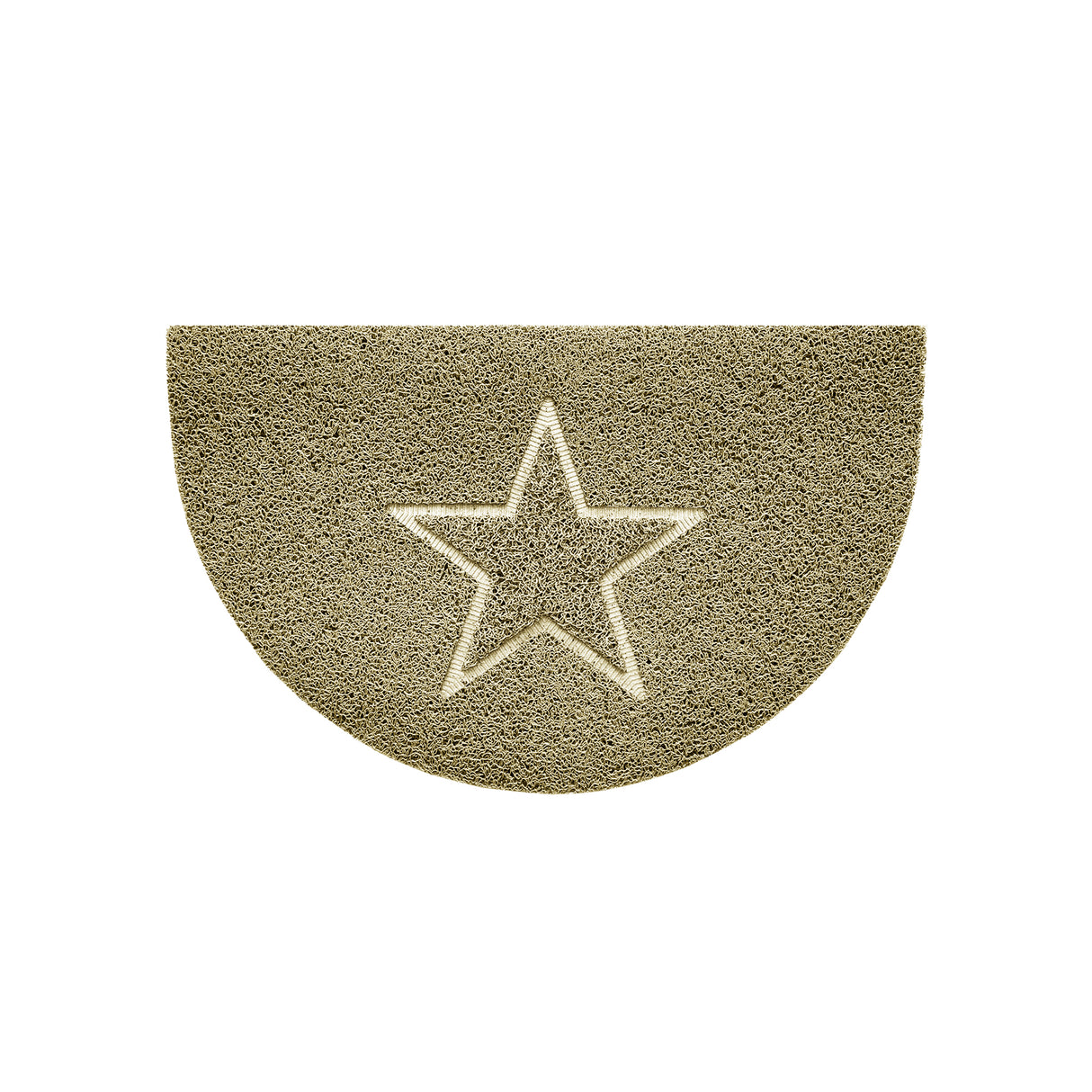 Star Embossed Halfmoon Indoor/Sheltered Outdoor Spaghetti Doormat