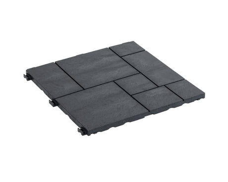 Mosaic Composite Interlocking Decking Tiles - Graphite - Pack of 40
