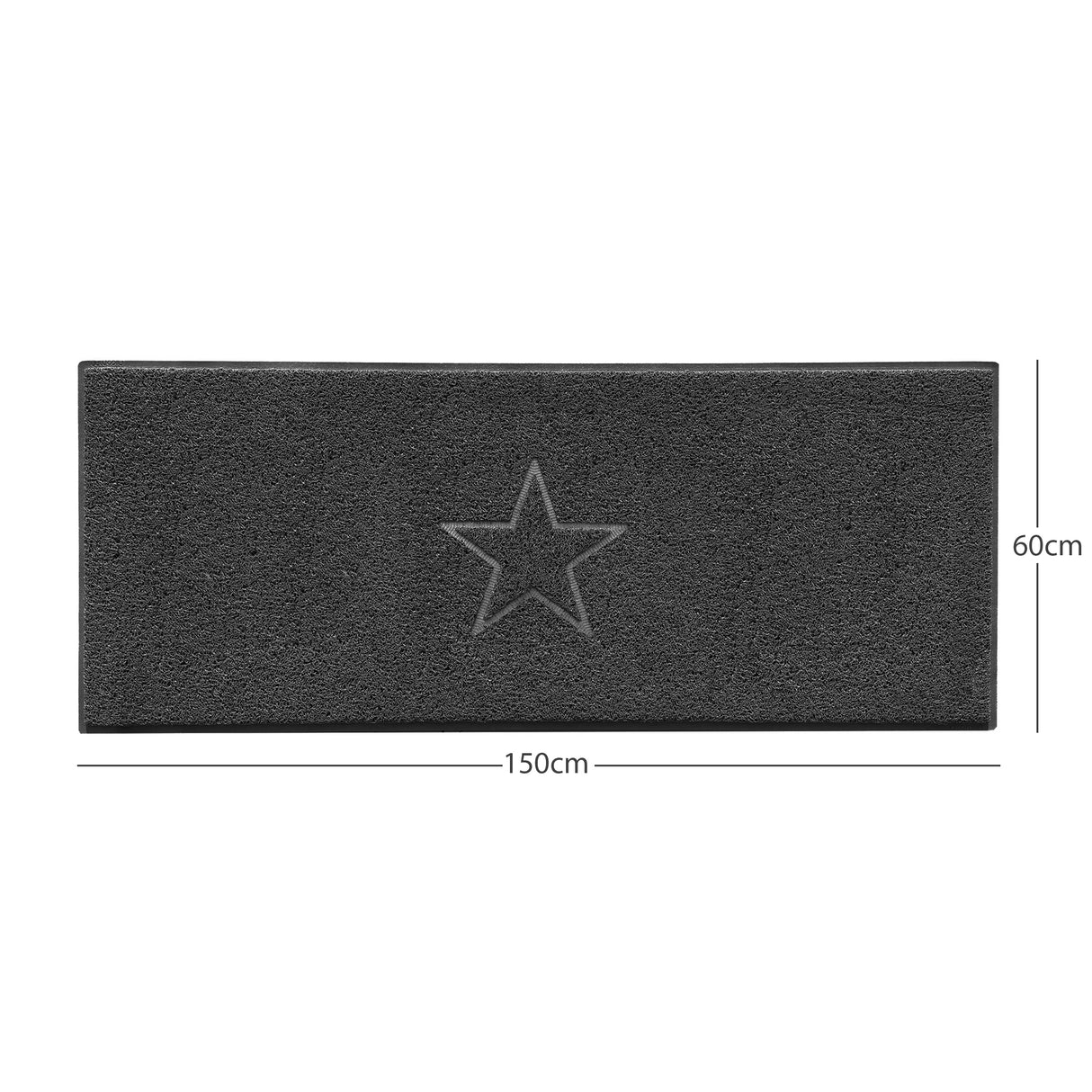 "Star" Embossed Loofah Textured Spaghetti Door Mat