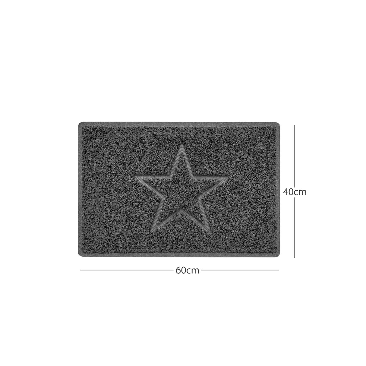 "Star" Embossed Loofah Textured Spaghetti Doormat