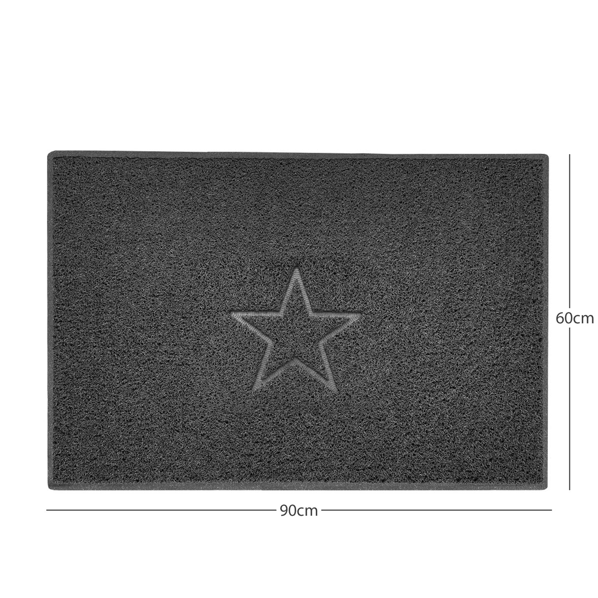 "Star" Embossed Loofah Textured Spaghetti Door Mat