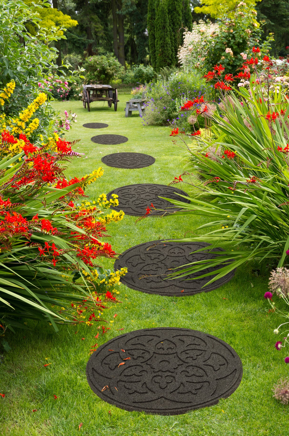 Eco-Friendly Garden Stepping Stones - Scroll - Earth