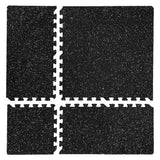 Interlocking Rubber Topped Anti Vibration Foam Mats -30cm x 30cm - 14mm Thick