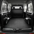 Deckplate rubber mat liner in a vehicle with seats removed